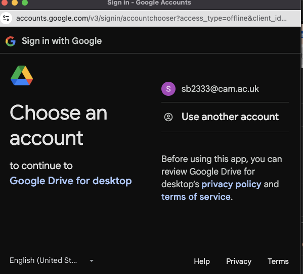 Colab Authentication Step 2